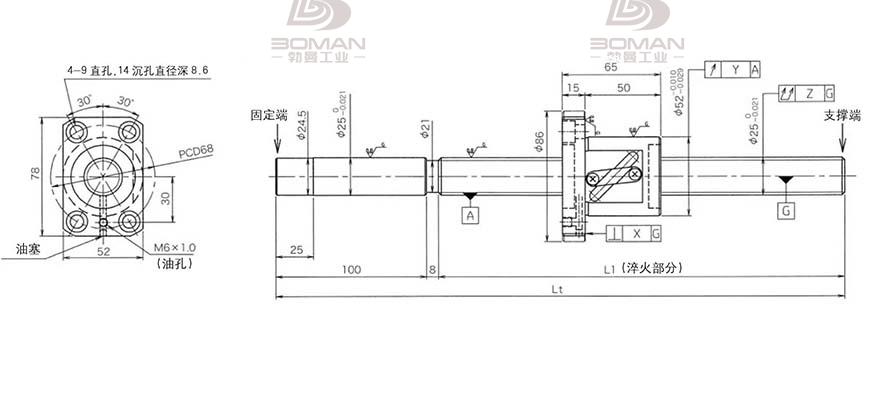 KURODA GG2510DS-BALR-2220A 黑田丝杆替换尺寸视频讲解