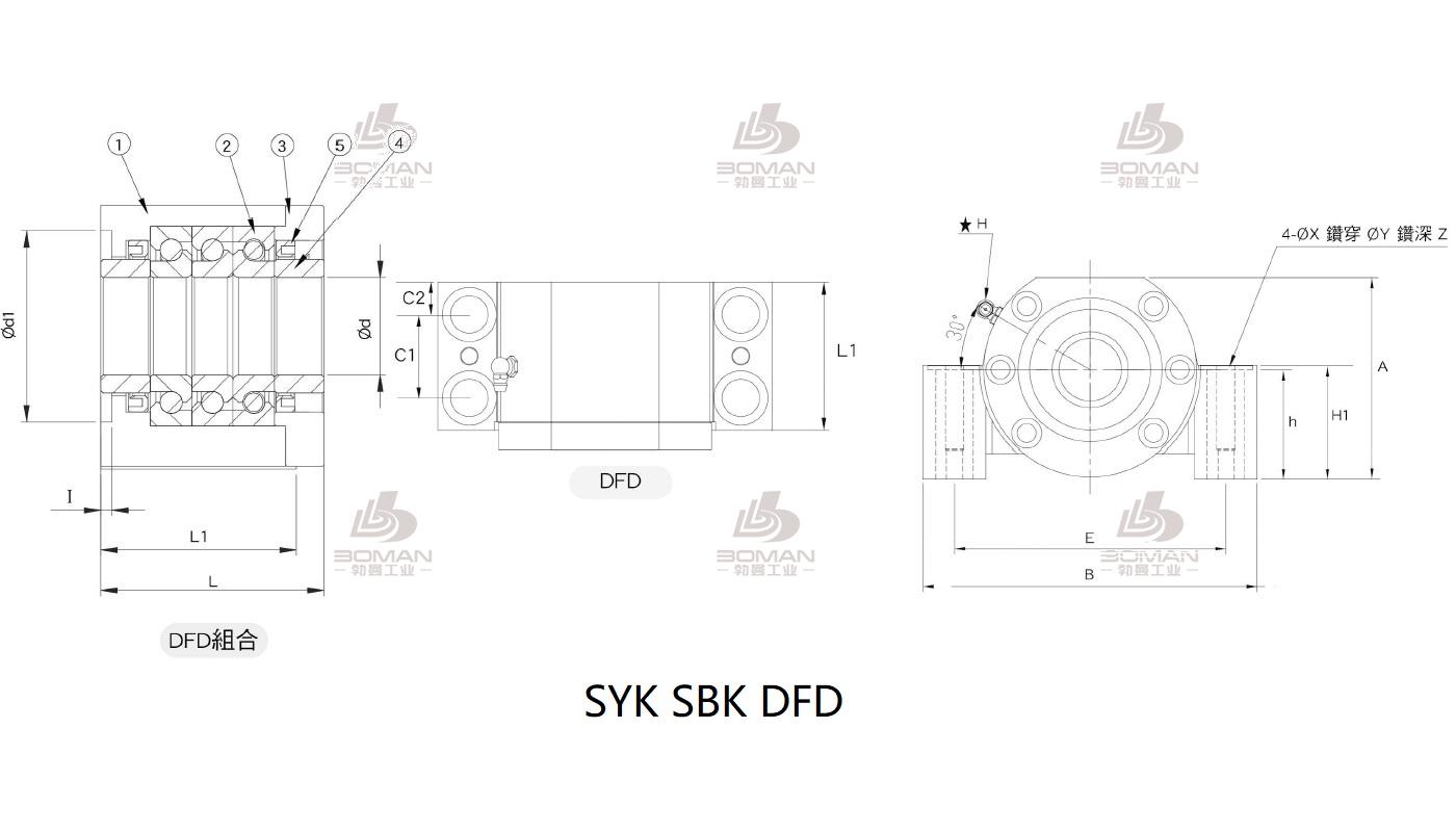 SYK BK15 syk丝杆固定端和支撑端